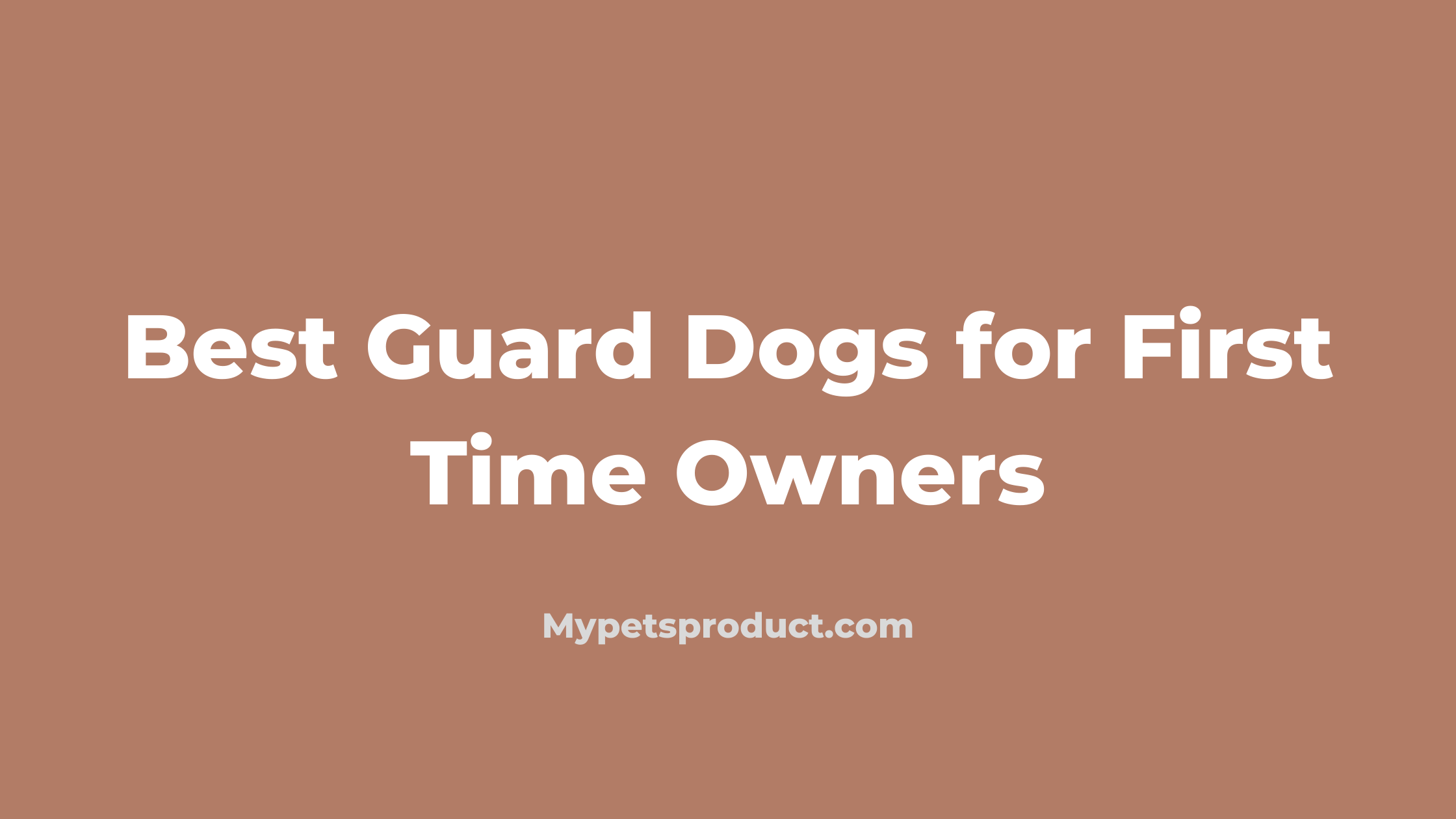 8 Best Guard Dogs For First Time Owner With Pictures